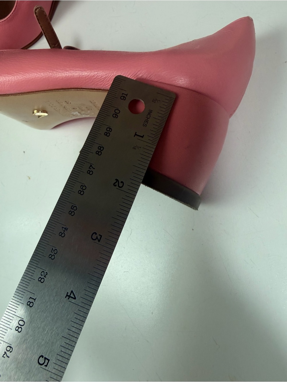 Vicenza Anthropologie Leather Colorblock Versatile Mary Jane Buckle Heels Sz 8 - Picture 15 of 16